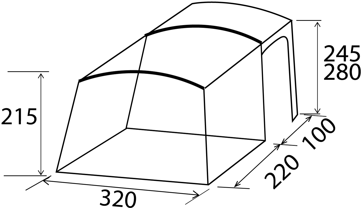 Trails hc drive-away air awning for campervans - Afbeelding 5