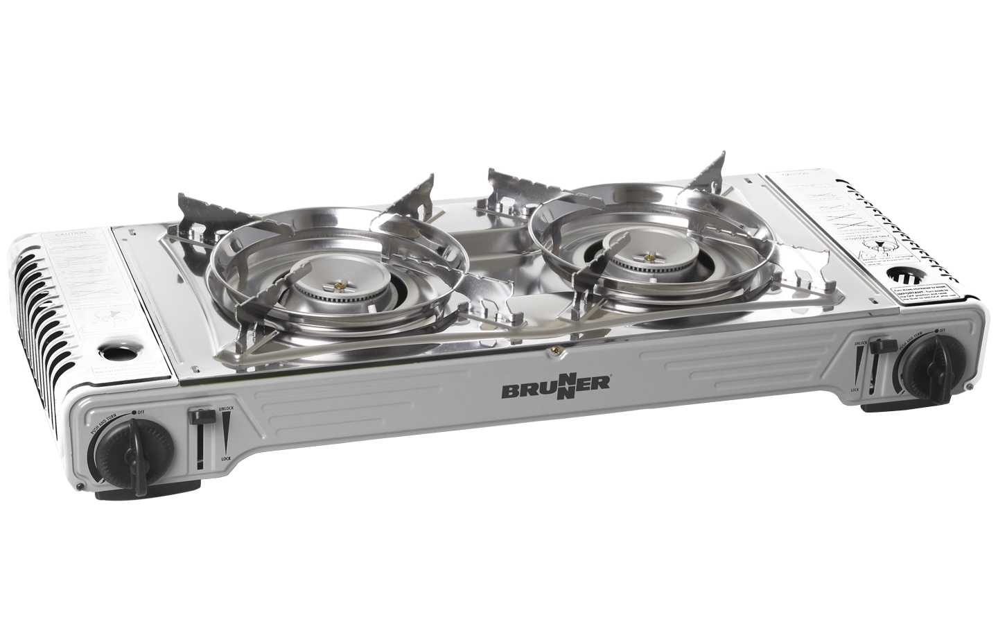 Devil double grill portable gas cooker with non-stick grill plate