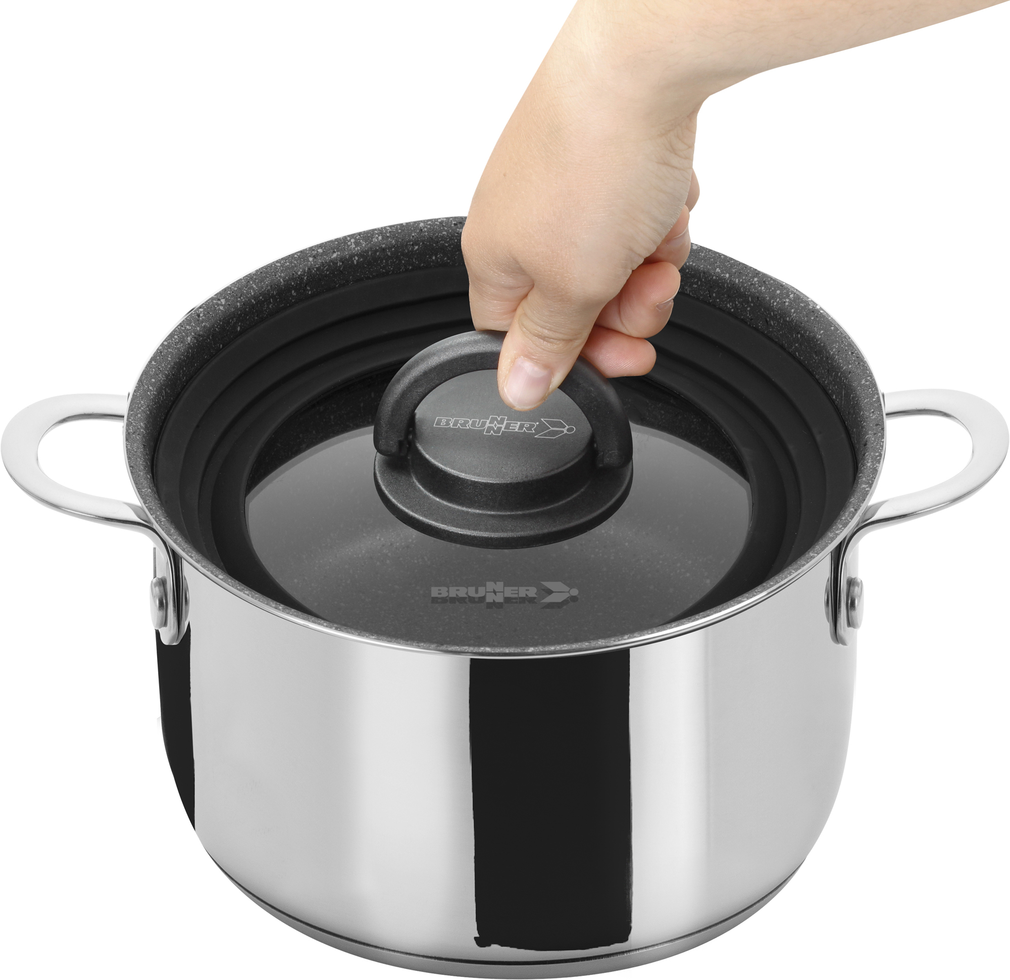 Popote academy high ng 7+1 stainless steel cookware set ø 22 - Image 5