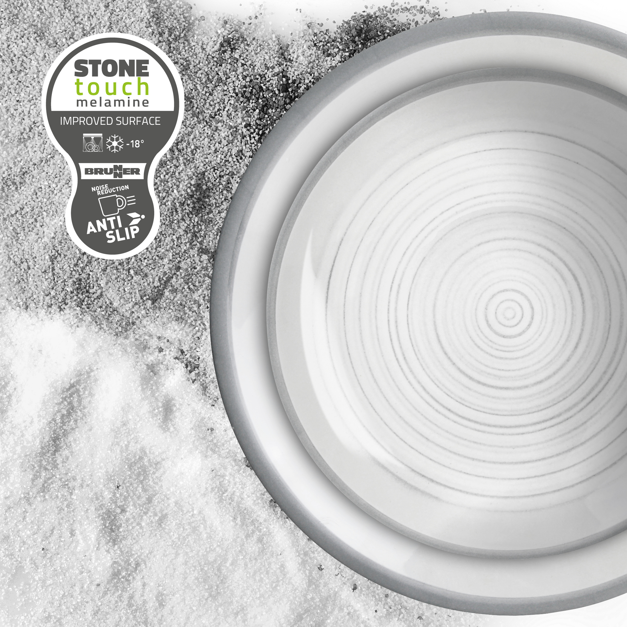 Bellagio 16-piece stackable outdoor dinnerware set - lunchbox - Afbeelding 11