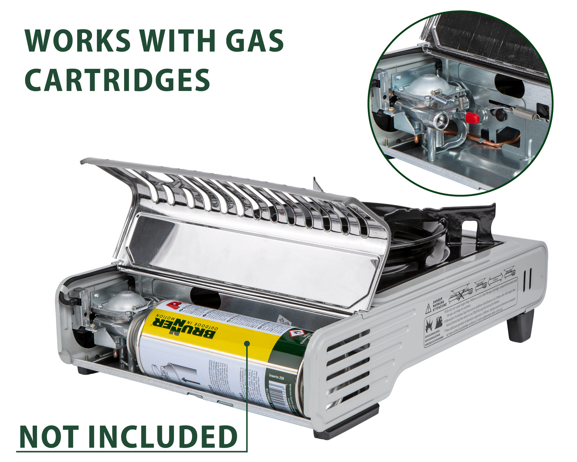 Devil portable gas stove with stainless steel body - Image 3