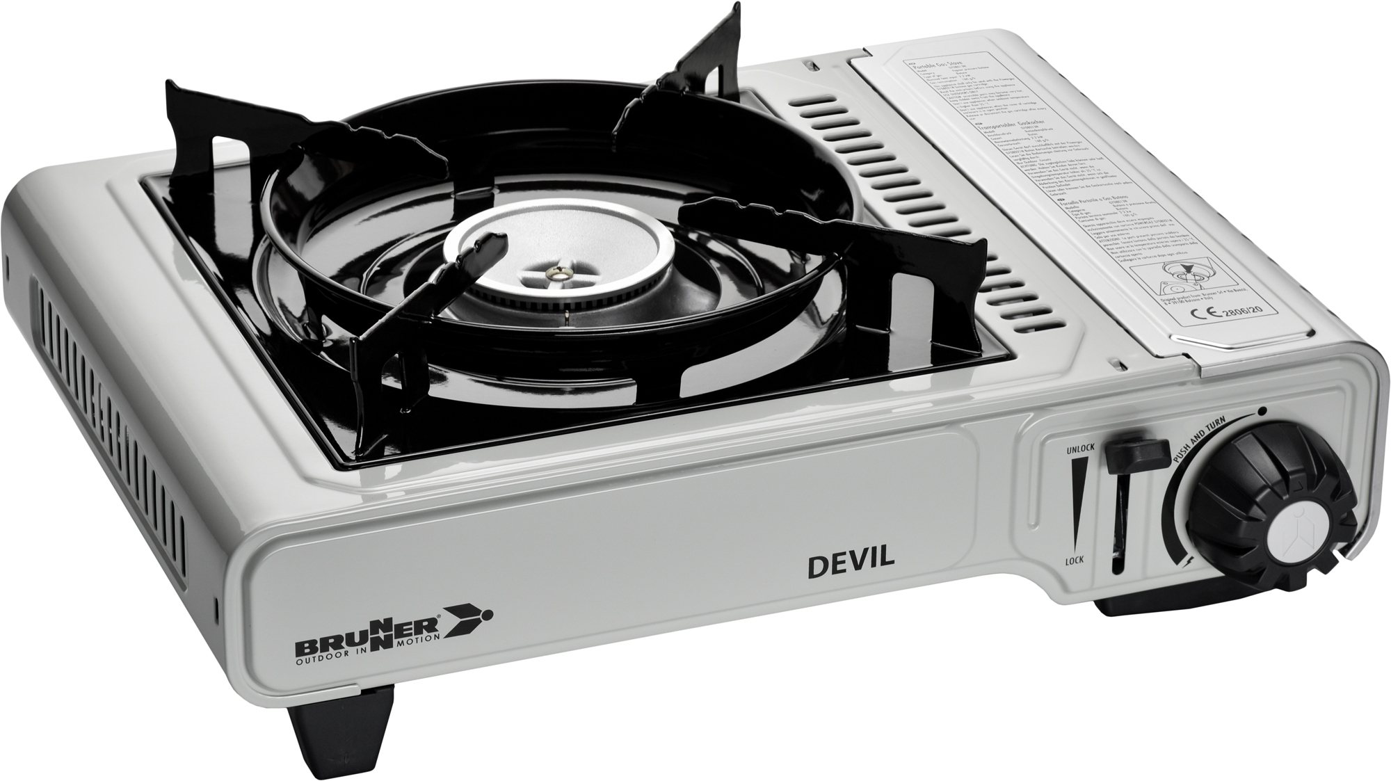 Devil portable gas stove with stainless steel body