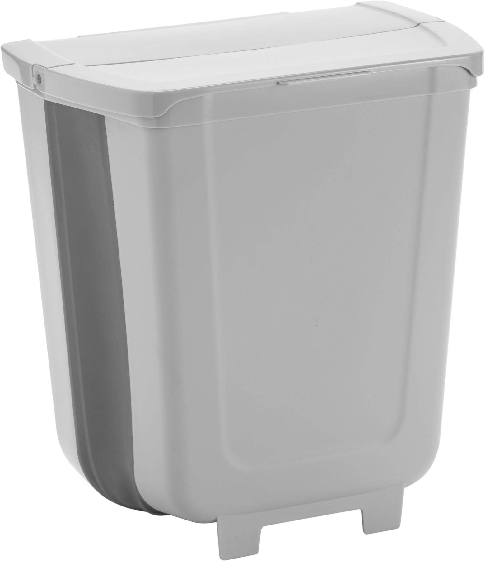 Pillar fold-away trash bin