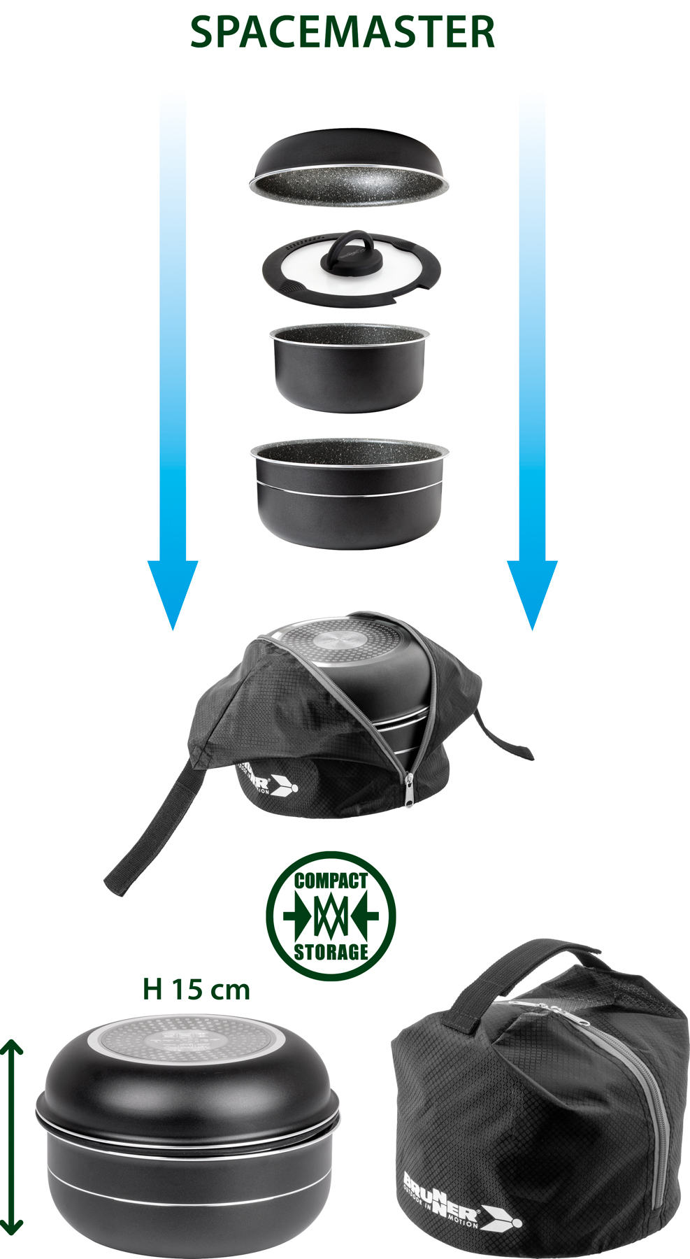 Popote pirate spacemaster ø 20 mini camping cookware set - Image 2