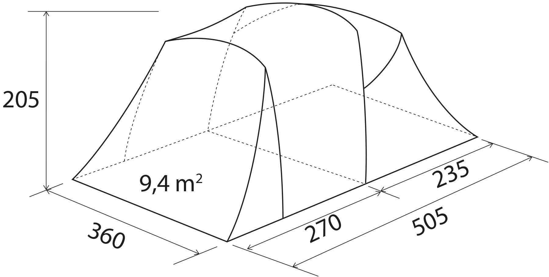 Kalinda 5 family tent - Image 6